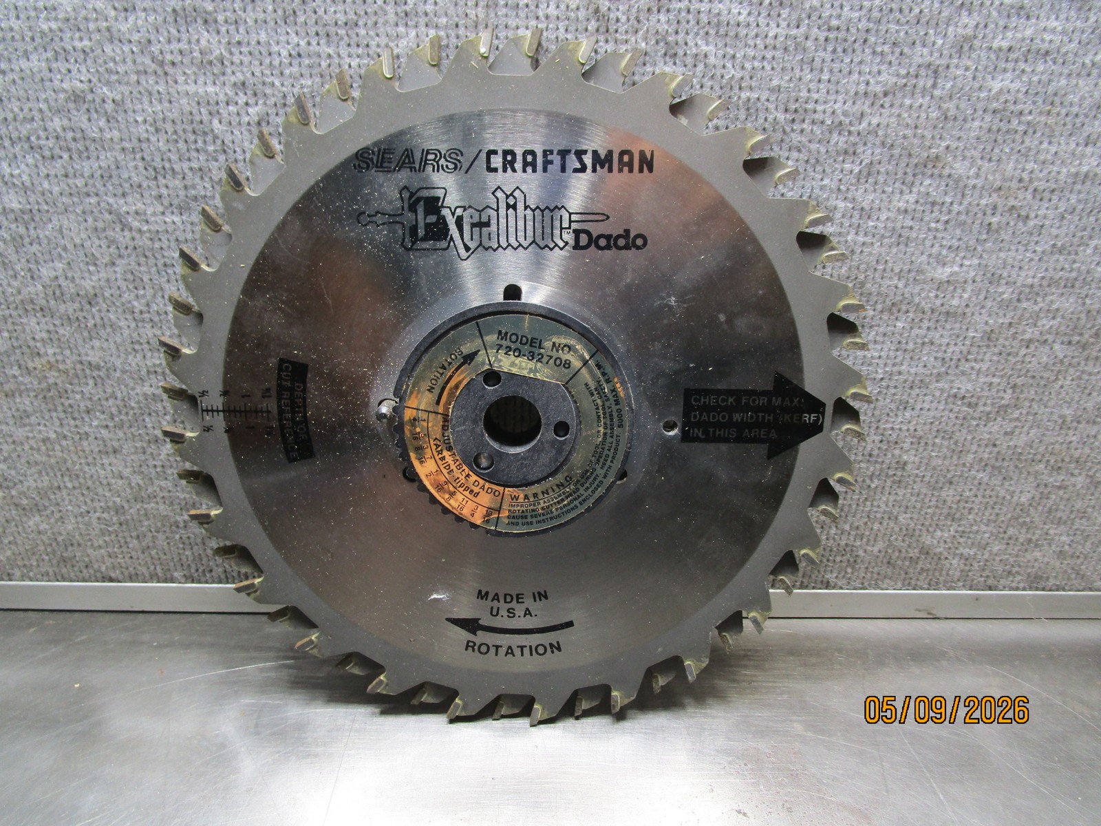 Craftsman Excalibur Dado Set Model 720-32708