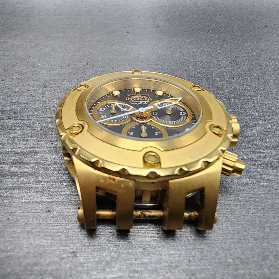 Invicta Subaqua хронограф часы женщин 40 мм черный циферблат золотистый Дата новый браслет - Изображение 3 из 4