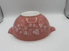 Vintage PYREX PINK Gooseberry Tabbed Mixing Bowl #442