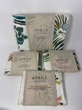 Anthropologie Aprile Collection Queen Duvet 2 Standard 2 Euro Shams NWT