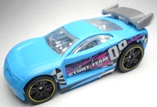 2015 HOT WHEELS HW POWER RAGE STUNT TEAM #09 BLUE 1:64 DIECAST 2 5/8" RACE CAR
