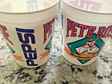 Pete Rose Hit King Ballpark Cafe Pepsi Plastic Cups (2)