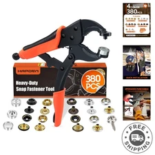 Effortless Snap Installation Tool with Adjustable Leverage System and 100 Sets