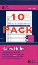 General Purpose Sales Book, Receipt Form Invoice Carbonless White & Yellow (x10)