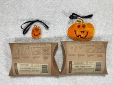 Longaberger RETIRED Halloween Basket Tie-On Small & Large Tie-On PIN Set 2 - NEW