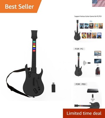 Guitar Hero Controller PC, Wireless PS3 /PC Guitar Hero Guitar with Dongle fo...