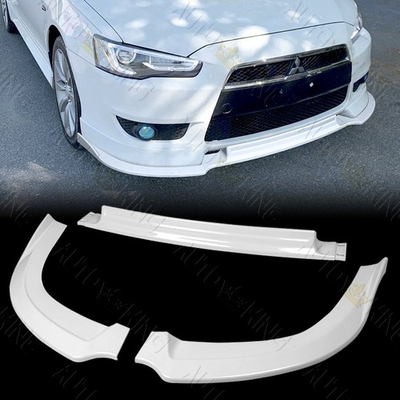 #ad #ad FIT 08 15 MITSUBISHI LANCER PAINTED WHITE FRONT BUMPER SPLITTER SPOILER LIP KIT $109.24