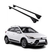 Dachträger Grundtäger für Hyundai i20 2014-2020 75kg Metall Schwarz 2 tlg