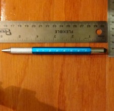 Multitool Pen 6 in 1 Screwdriver Ruler Level Stylus Ballpoint Blue 6 function