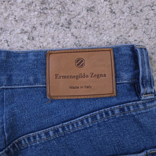 Ermenegildo Zegna Jeans Mens 33 30x30 *STAINS* Straight Leg Denim Blue Italy - Picture 8 of 11
