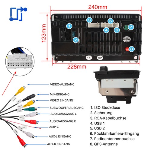 DAB+ 64G Für Audi A3 S3 RS3 8P 8PA Carplay Android13 Autoradio GPS Navi RDS WIFI - Bild 13 von 14