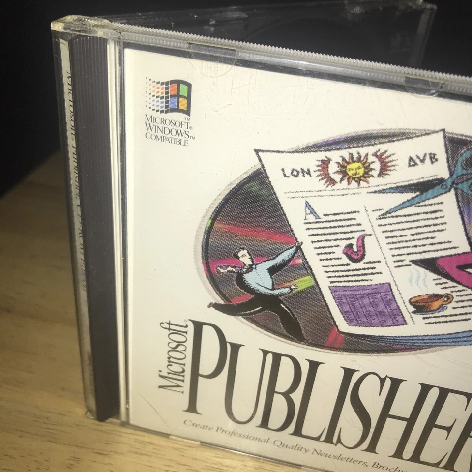 Microsoft Publisher Version 2.0 (1994) Vintage Software Case, Cert. Of Auth Incl - Image 2 of 4