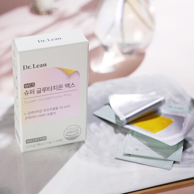 Dr Lean Super Glutathione Max Edible Film for Skin 30pcs Korean Few -Units  Leftl