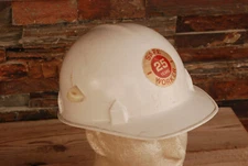 Vintage JACKSON PRODUCTS Fiberglass Safety Hat / Hard Hat - White USA