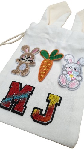 Personalised Easter Bag Egg Basket Collecting Gift Kids Patches Name Custom - Bild 4 von 9