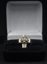 Vintage Sterling Silver- Statement Ring With Religious Cross