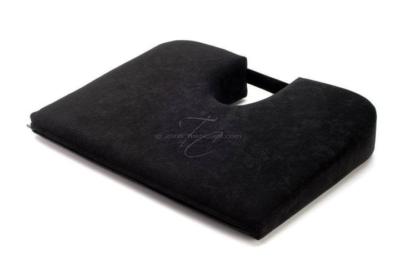 The Original TUSH CUSH Orthopedic Chair Seat Cushion Black Microsuede Fabric