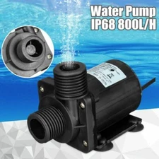 12/24Volt DC Aquarium Submersible Fountain Pond Brushless Water Pump 800L/H 5MJQ