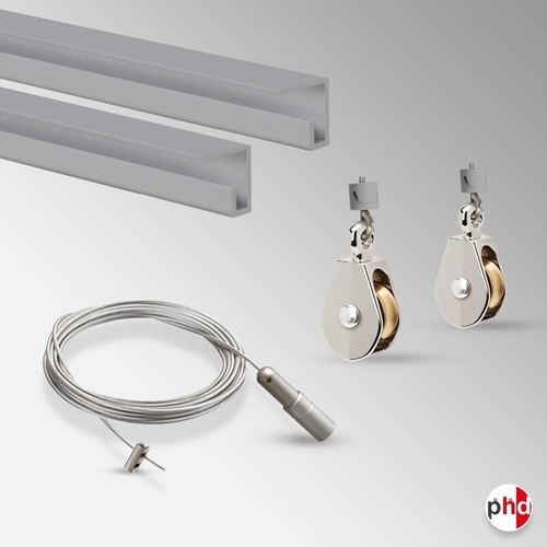 Ceiling to Floor Gallery Picture Hanging System for Very High Ceilings Kit - Picture 5 of 6
