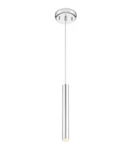 Z-Lite 5-Watt Chrome Integrated LED Mini Pendant with Chrome Steel Shade