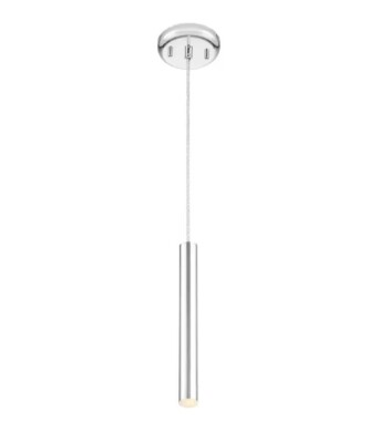 Z-Lite 5-Watt Chrome Integrated LED Mini Pendant with Chrome Steel Shade