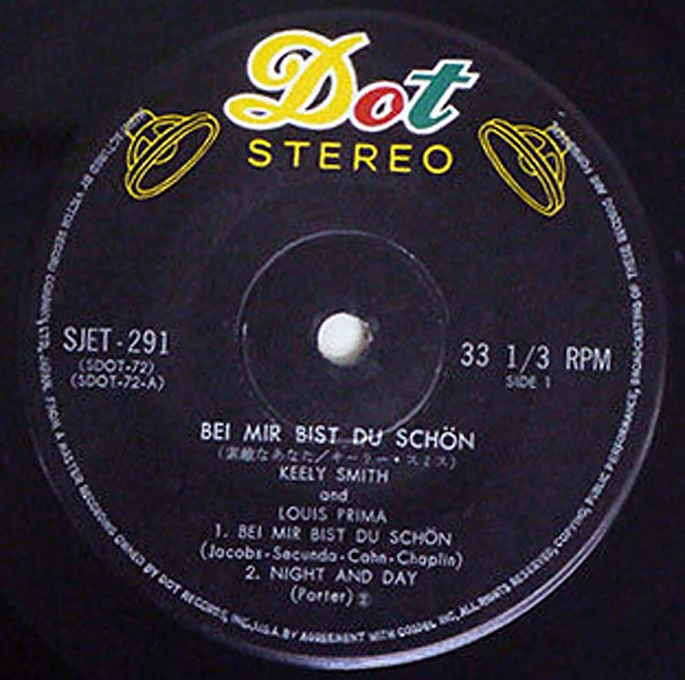 KEELY SMITH & LOUIS PRIMA "Bei Mir Bist Du Schon" 1960's Japan ONLY Ep w/ps - Image 2 of 3