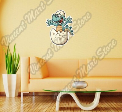Happy Dinosaur Reptile Egg Kids Gift Wall Sticker Room Interior Decor 18''X25''