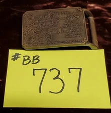 VINTAGE SEARS ROEBUCK AND CO. BRASS BELT BUCKLE 1970'S & 80'S  #BB737