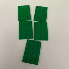 Lego 3032 Green Replacement Parts Pieces Lot of 5