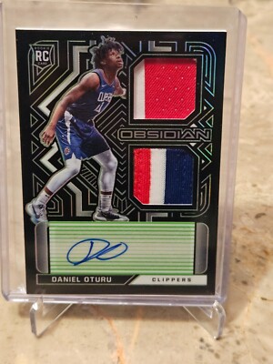 DANIEL OTURU 2020-21 PANINI OBSIDIAN DUAL PATCH AUTO RPA #3/15 Electric Green