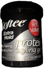 Softee Protein Styling Gel Extra Hold No Flaking No Alcohol Relaxer Hair Gel 8oz