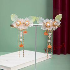 Hanfu Headdress Tassel Flower Pair Clip Side Clip Girl Retro Hair Accessory