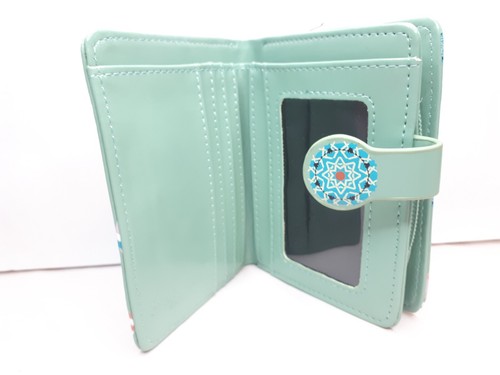 ShagWear Damen Büffel kleine vegane Leder Geldbörse 4,5" grün Wildlife-sehr guter Zustand C - Bild 9 von 12