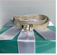 Tiffany  Co Sterling Silver 925 Somerset Double Buckle Bracelet