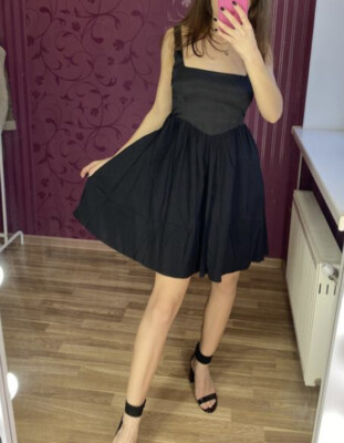 Zara Dress Women Small Black Satin Top Fit & Flared Mini Sleeveless Square B26 | eBay Zara Dress Women Small Black Satin Top Fit & Flared Mini Sleeveless Square B26 | eBay