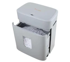 Bonsen 6 Sheet Microcut Shredder With 60 Sheet Autofeed Gray