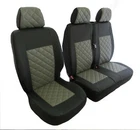 Seat Covers 2+1 for Volkswagen VW Transporter T5 T6 ECO Leather BLACK-GRAY