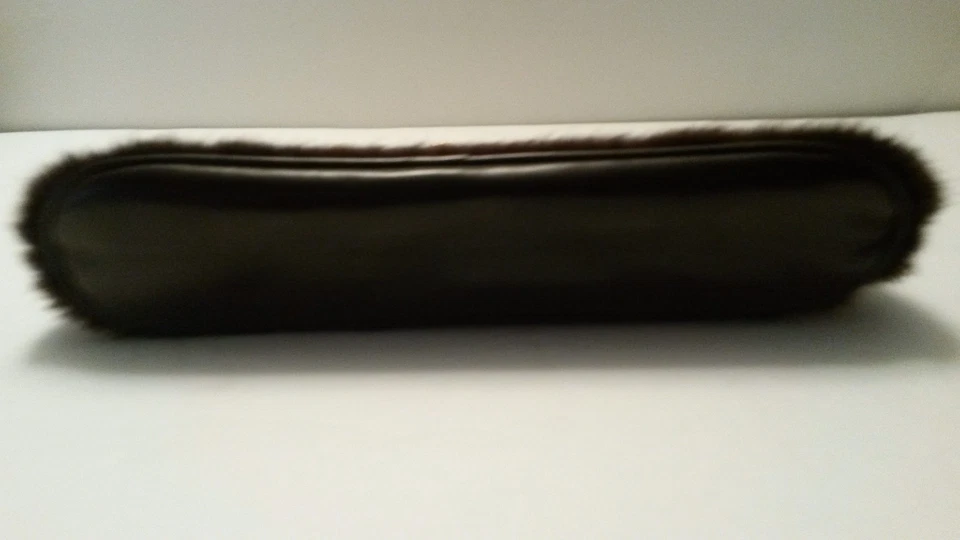 Vintage Handbag by Victorias Secret Faux Brown Fur Gold Chain  - Image 3 of 4