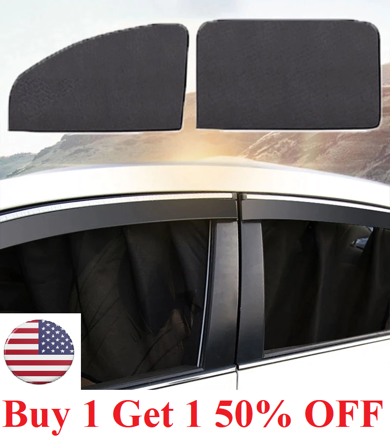 4X Magnetic Car Side Front Rear Window Sun Shade Cover Mesh Shield UV Protection - Foto 6