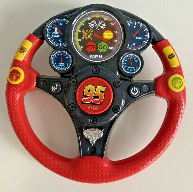 Disney Pixars Cars 3 Lightning McQueen 95 Rev N Roll Steering Wheel by