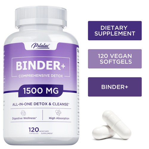 Binder Detox - Activated Carbon,Zeolite - Liver Detox & Cleanse,Digestive Health