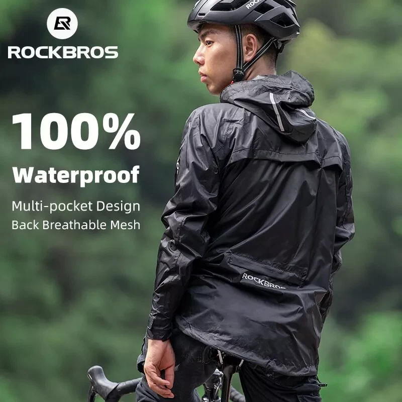 ROCKBROS Cycling Jacket Sets Bike Raincoat Rain Pant Waterproof Jersey Pant Suit - Изображение 2 из 4