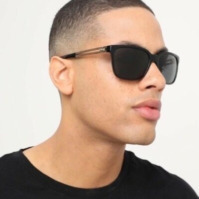 Versace Men Sunglasses Black Grey Square VE4307 GB1/87 BRAND