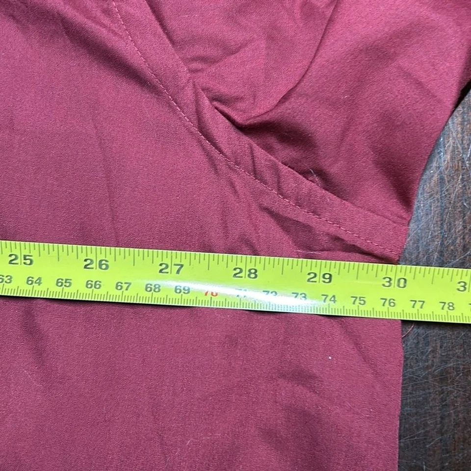 Camisa manga larga con botones borgoña talla 20/36-37 Lucasini para hombre Foto 4 de 4