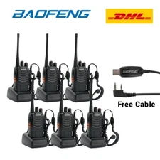 6x Baofeng BF-888S UHF Transceiver 5W CTCSS DCS Two-way Ham Radio + Free Cable