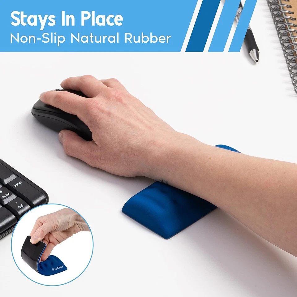 i-Rocks IRC49 Ergonomic Mouse Memory Foam Wrist Rest Pad with Anti-Slip Base - Image 4 of 4