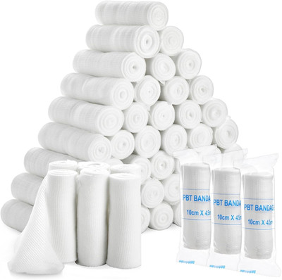 48 Pack 4 Inch Gauze Bandage Roll, Rolled Gauze Wrap (2.6 Yards)