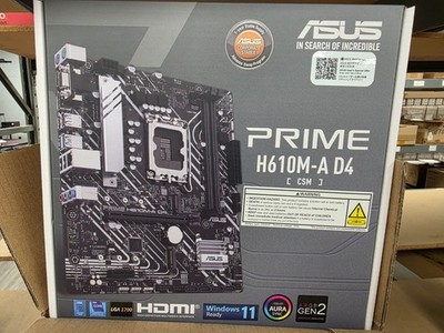 ASUS PRIME H610M-A D4-CSM LGA 1700 Micro ATX DDR4 Motherboard NEW