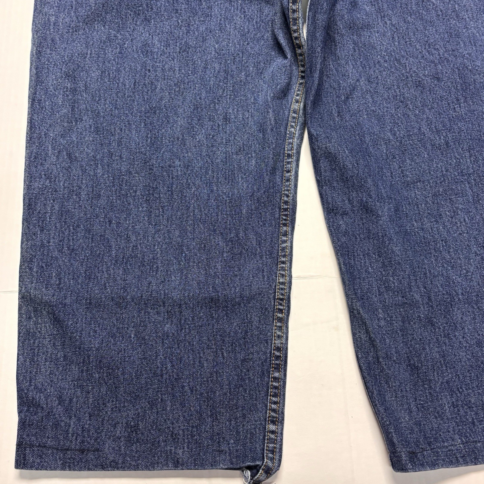 Levis 550 Modified Inseam Denim Jeans Men 52/26 Dark Wash Blue Stretch MODIFIED thumbnail 18