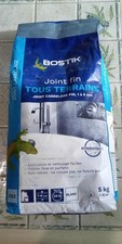 10 Kgs de Joint de carrelage blanc marque BOSTIK - (2 Sacs de 5 Kilos)
